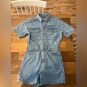 Universal Thread Light Blue Denim Romper